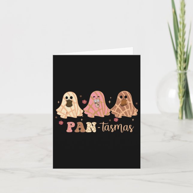 Pantasmas Ghost Conchas Mexican Halloween  Card (Front)
