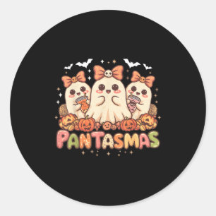 Pantasmas Ghost Funny Soky Conchas Mexican Hallowe Classic Round Sticker