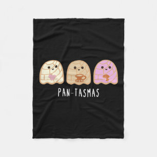 Pantasmas Ghost Funny Spooky Conchas Mexican Ghost Fleece Blanket