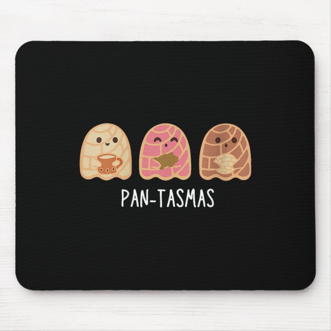 Pantasmas Ghost Funny Spooky Conchas Mexican Ghost Mouse Pad (Front)