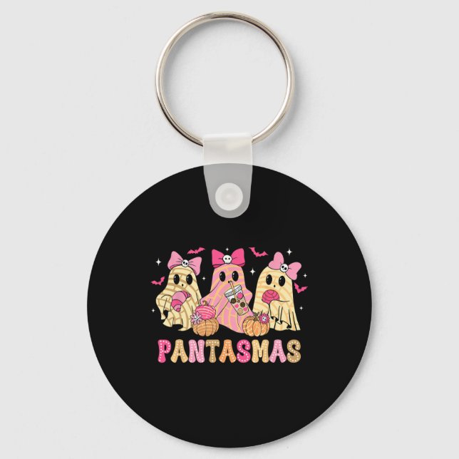 Pantasmas Ghost Funny Spooky Conchas Mexican Hallo Key Ring (Front)