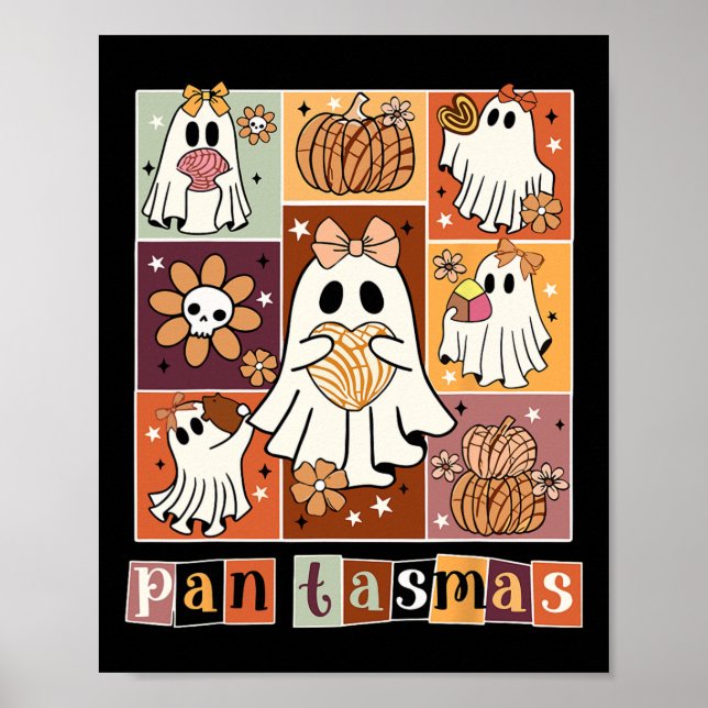 Pantasmas Ghost Spooky Conchas Funny Halloween Mex Poster (Front)