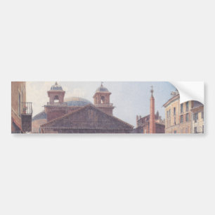 Pantheon and Piazza della Rotonda in Rome, Italy Bumper Sticker