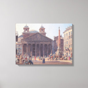 Pantheon and Piazza della Rotonda in Rome, Italy Canvas Print