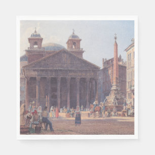 Pantheon and Piazza della Rotonda in Rome, Italy Napkin