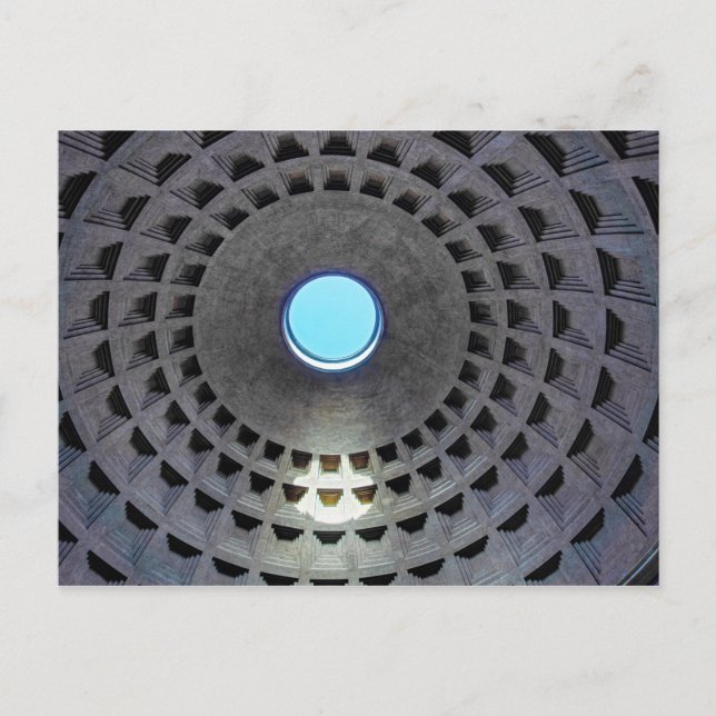 Pantheon dome indoors - Rome, Italy Postcard (Front)