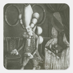 Pantheon Macaroni, 1773 Square Sticker