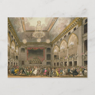 Pantheon Masquerade from 'Ackermann's Microcosm Postcard