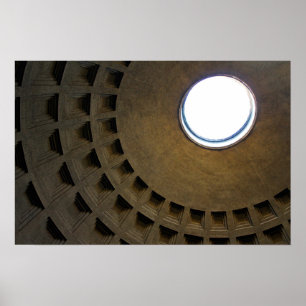 Pantheon Roof in Rome, Italy Poster