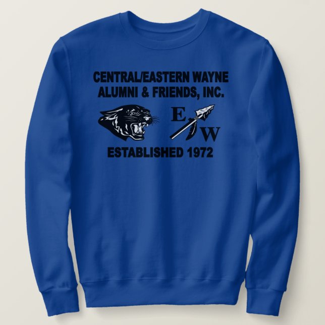 Panther and EW Royal Blue Sweatshirt (Design Front)