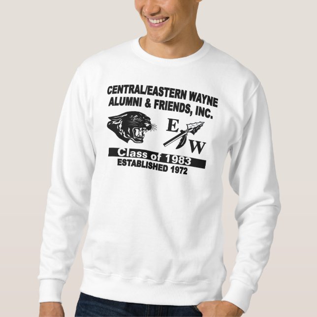 Panther and EW White Sweatshirt (Front)