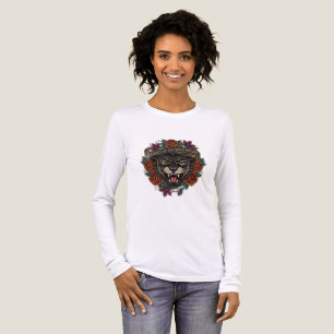 Panther and Roses Long Sleeve Shirt