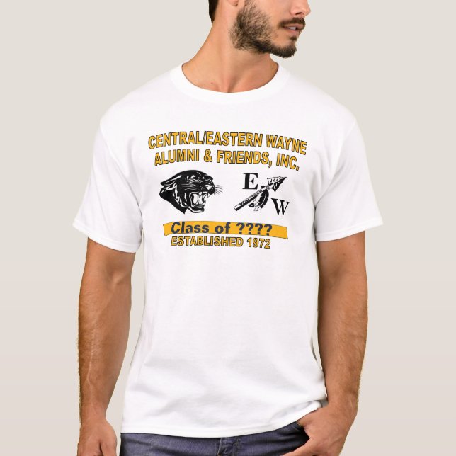 Panther and Trending EW White T-Shirt (Front)