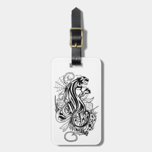 Panther - Black & White Luggage Tag