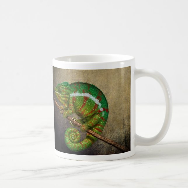 Panther Chameleon Digital Painting Coffee Mug (Right)