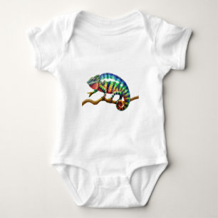 Panther Chameleon Lizard Baby Bodysuit