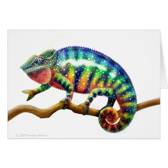 Panther Chameleon Lizard Card (Front Horizontal)