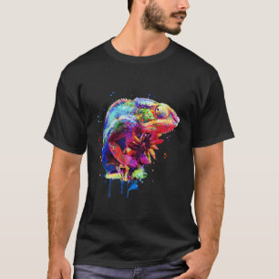 Panther Chameleon Watercolour Reptile Keeper Hoodi T-Shirt