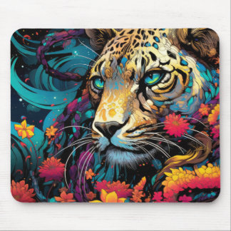 Panther Colourful Animal Enchanting  Mouse Pad