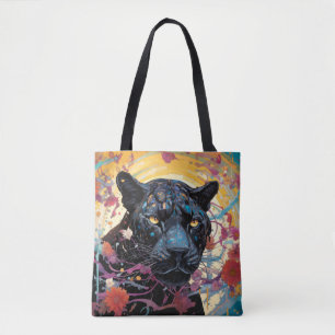 Panther Colourful Animal Enchanting  Tote Bag