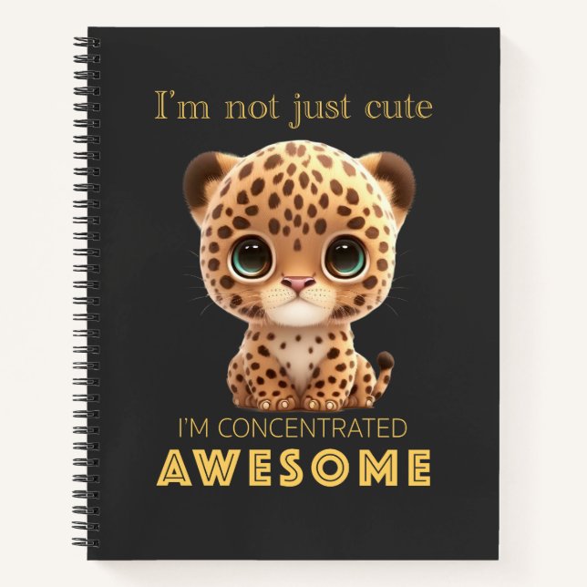 Panther Concentrated Awesome Cute Adorable Funny Notebook (Front)