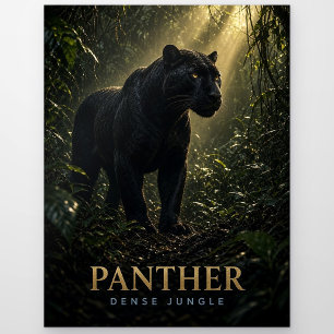 Panther Dense Jungle Wildlife ANIMAL Postcard