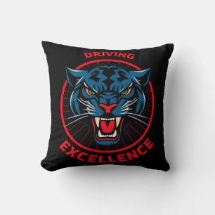 Panther Driving Excellence Wooden Sign Cushion