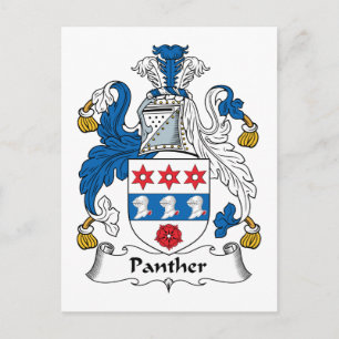 Panther Family Crest Postcard