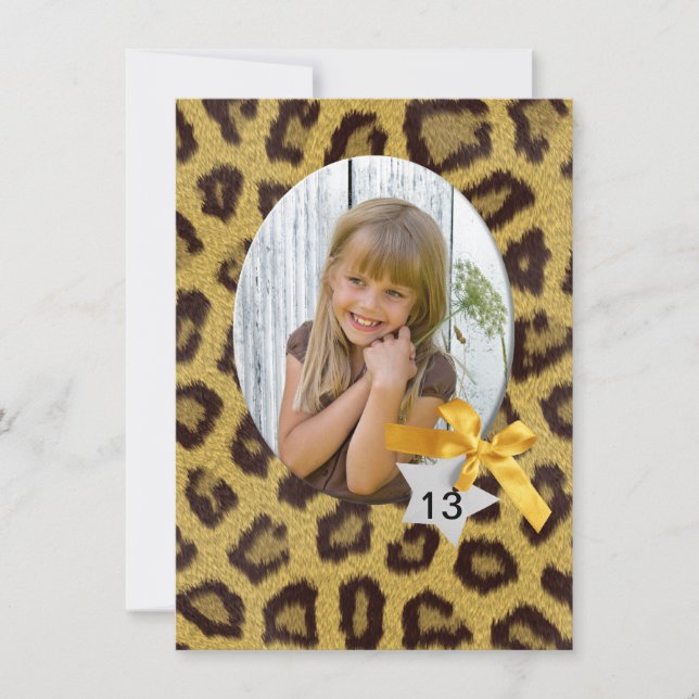 Panther Fur birthday invite (Front)