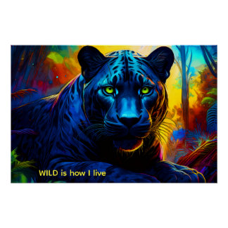 PANTHER in WILD colour Poster