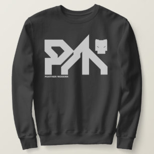 PANTHER MODERN : D4RK GR3Y SYB3R P _ NK SWEATSHIRT