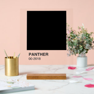Panther Movie Black - Clear Background Acrylic Sign