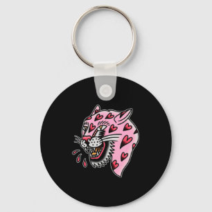 Panther Nk X Heart Love Traditional Premium Tri-bl Key Ring
