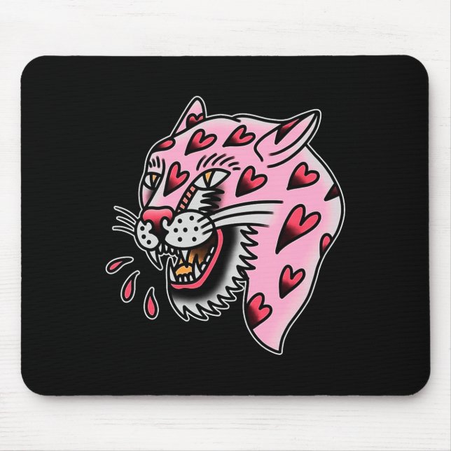 Panther Nk X Heart Love Traditional Premium Tri-bl Mouse Pad (Front)