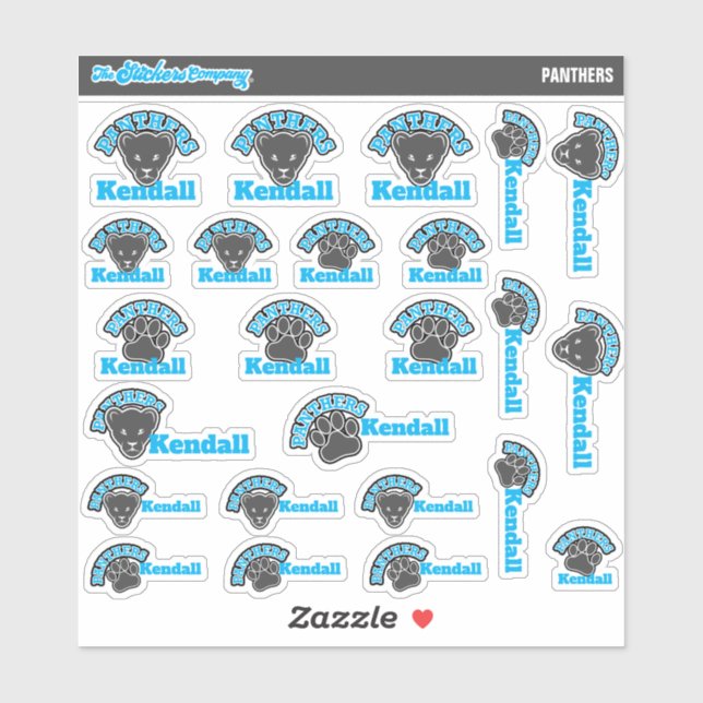 Panther Personalised Name Labels | School Stickers (Sheet)