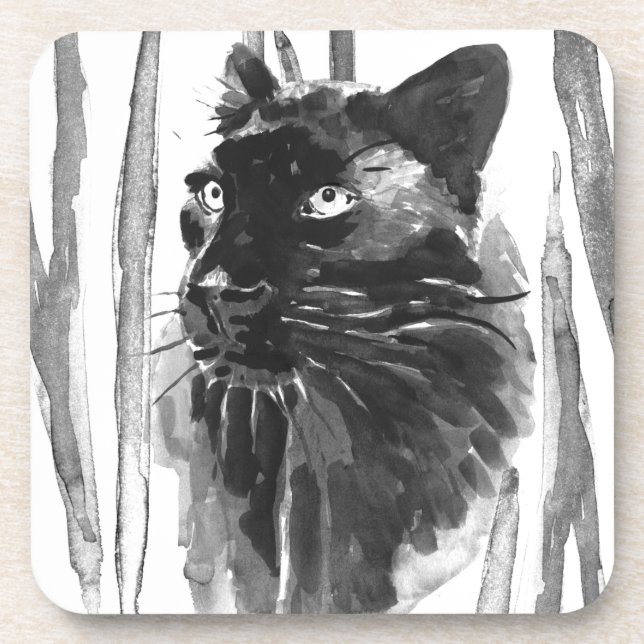 Panther Portrait Coaster (Front)