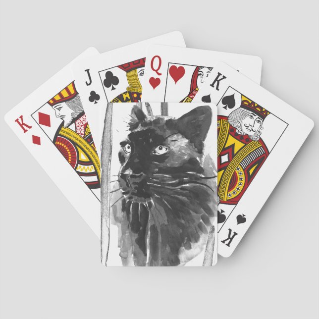 Panther Portrait Playing Cards (Back)