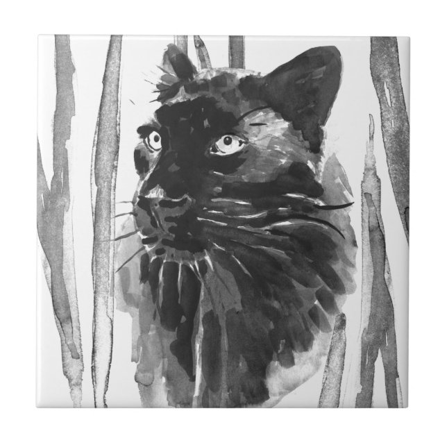 Panther Portrait Tile (Front)