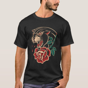 Panther Rose American Traditional Tattoo Ink Old S T-Shirt