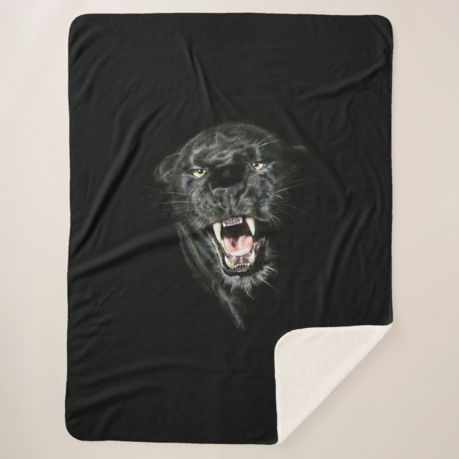 Panther Sherpa Blanket (Front)