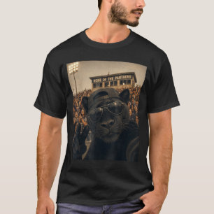 Panther Student Funny Selfie Vintage Game Day Cool T-Shirt