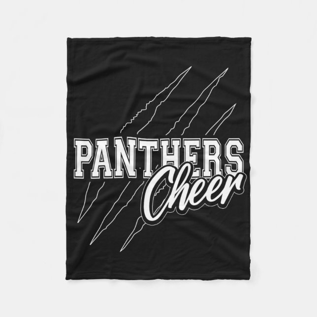 Panthers Cheer Back To School Cheerleading Team Sp Fleece Blanket (Front)