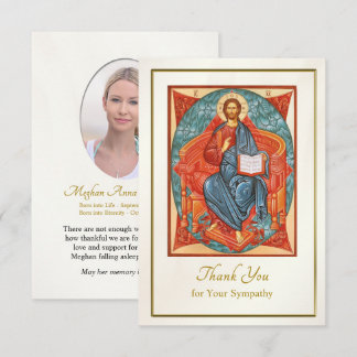 Pantocrator Lord of All Orthodox Photo Memorial Thank You Card