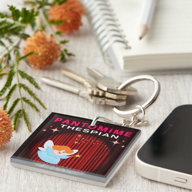 Pantomime Thespian - Fairy Godmother Key Ring (Front Right)