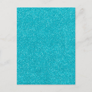 PANTONE Scuba Blue with fine Glitter Postcard