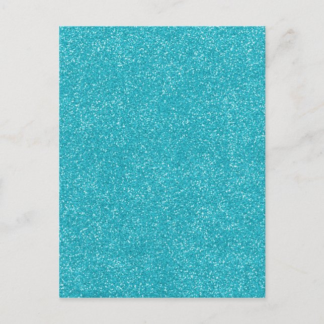 PANTONE Scuba Blue with fine Glitter Postcard (Front)
