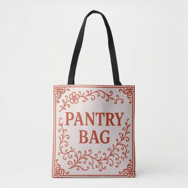 "PANTRY BAG" - CHINOISERIE TOTE  (Front)