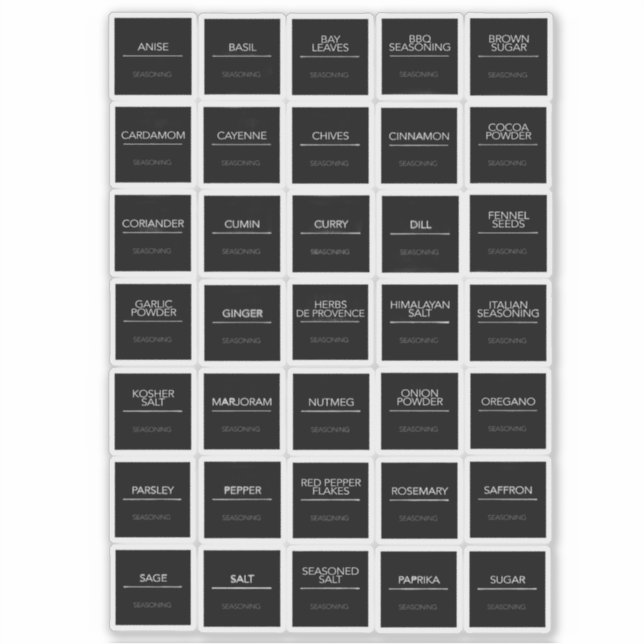 Pantry Labels Stickers (Front)