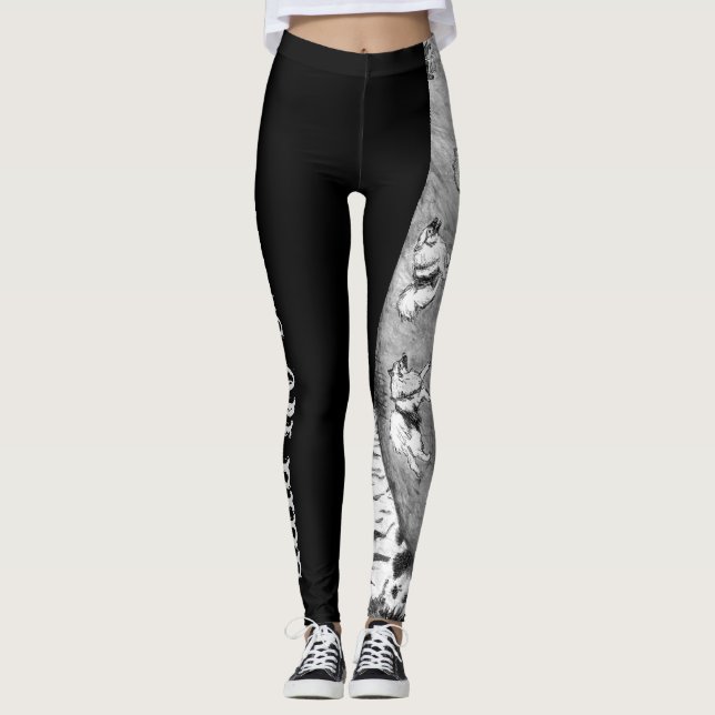 Pants on Fire Keeshond Leggings (Front)