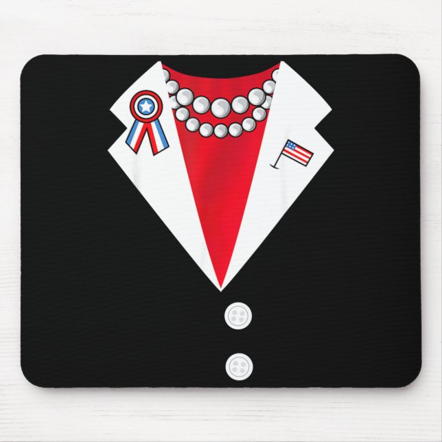 Pantsuit Costume President Funny Halloween Mouse Pad (Front)